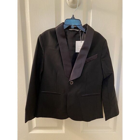 Janie and Jack x Rachel Zoe Wool Blend Black Tuxedo Jacket Boys Size 6 NWT - Picture 1 of 9